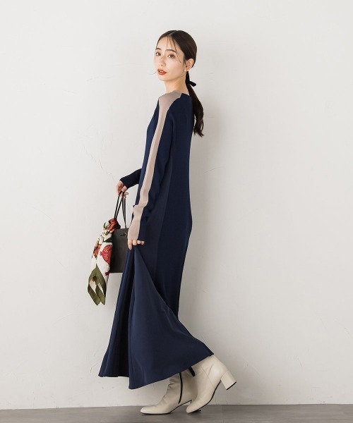 「Droite lautreamont」 ニットワンピース M ブラック レディース_画像3