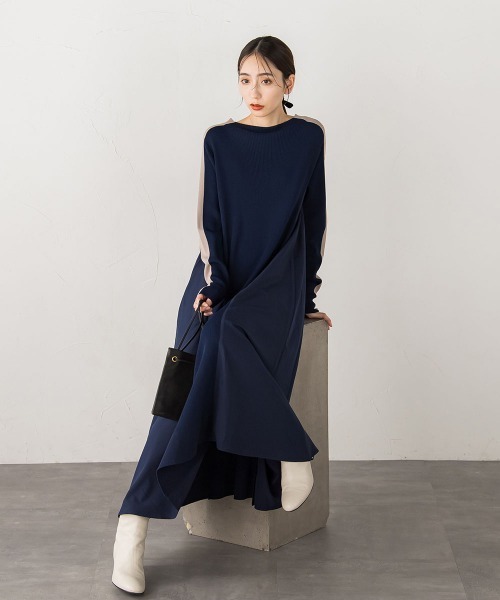 「Droite lautreamont」 ニットワンピース M ブラック レディース_画像5