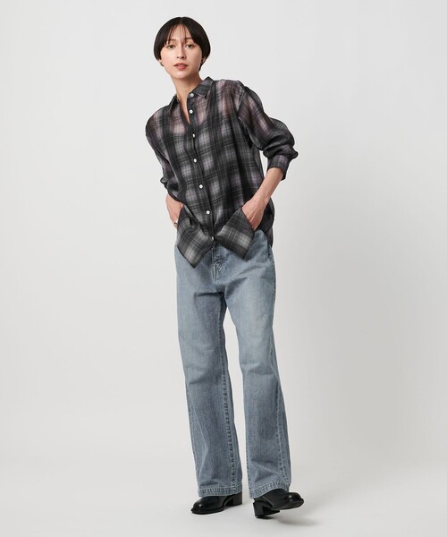 ブラウス シャツ オーガンジー プリント シャツ ‐ウォッシャブル‐ レディース UNITED ARROWS ブラウス シャツ オーガンジー プリント