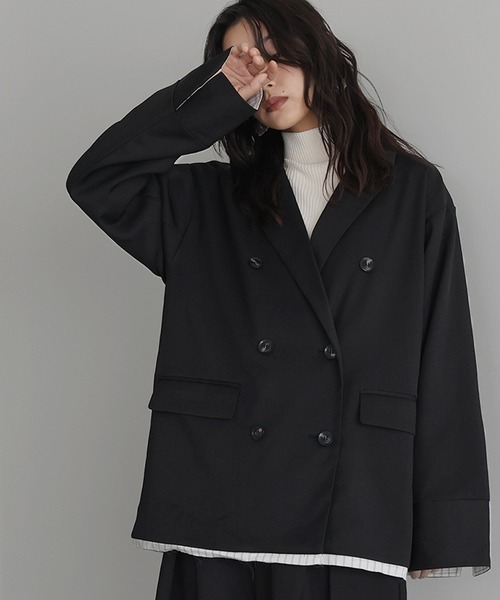 plageLiamテーラードジャケット plage（プラージュ） 「riam」テーラードジャケット 36 ブラック