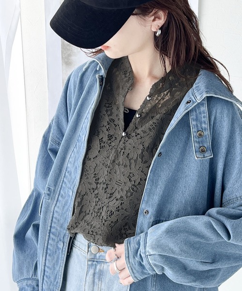 「classicalelf」 半袖ブラウス X-LARGE グレイッシュベージュ レディース_画像4