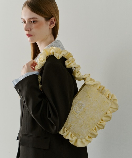 ハンドバッグ rose frill bag / バラジャガードフリルバッグ