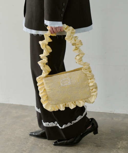 ハンドバッグ rose frill bag / バラジャガードフリルバッグ