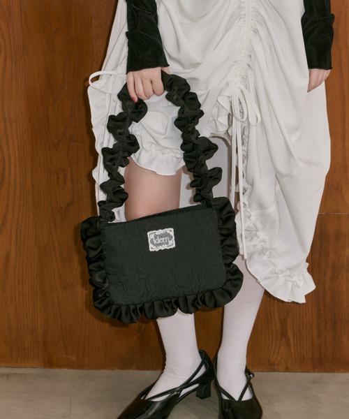 ハンドバッグ rose frill bag / バラジャガードフリルバッグ 