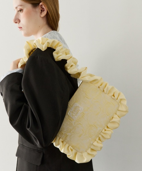 ハンドバッグ rose frill bag / バラジャガードフリルバッグ