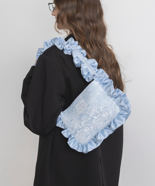 ハンドバッグ rose frill bag / バラジャガードフリルバッグ