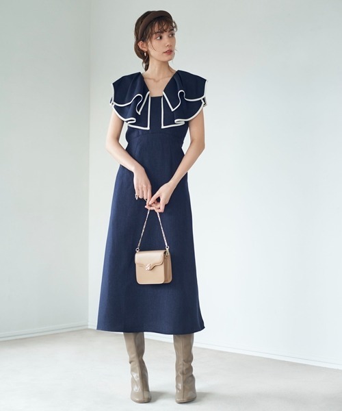 SNIDEL（スナイデル） ノースリーブワンピース 1 ブラウン レディース