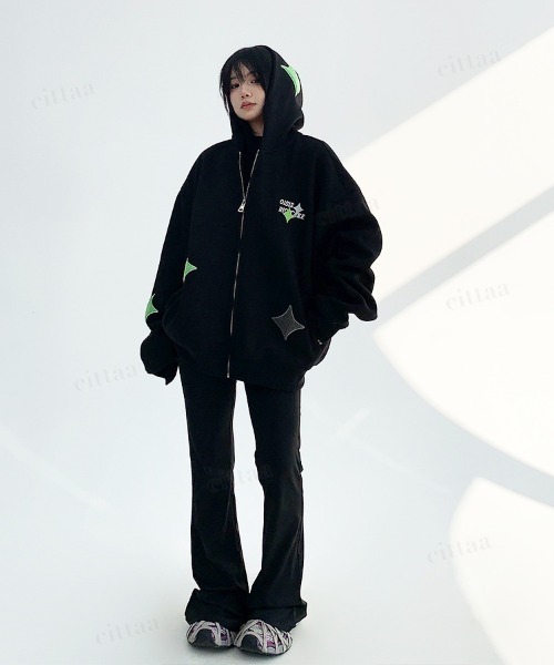 Dalfwin（ダールフィン） パーカー 韓国ファッション OISISダイヤ刺繍