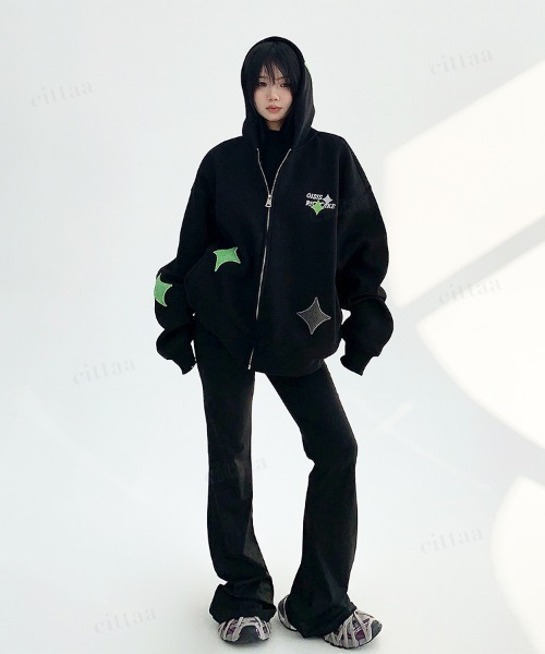 Dalfwin（ダールフィン） パーカー 韓国ファッション OISISダイヤ刺繍