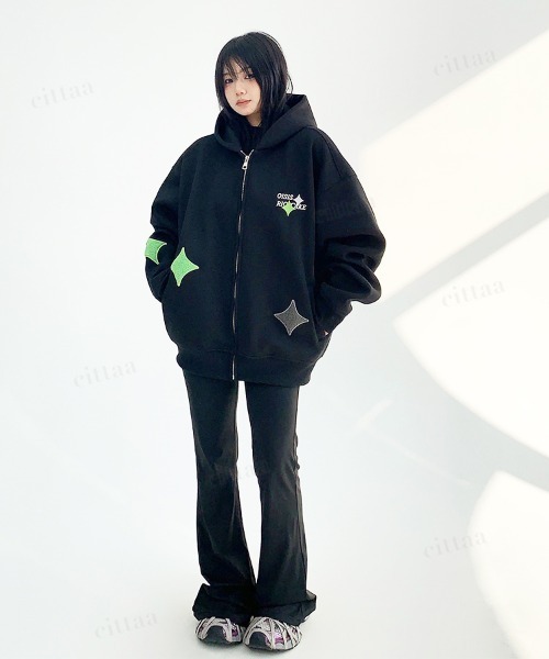 Dalfwin（ダールフィン） パーカー 韓国ファッション OISISダイヤ刺繍