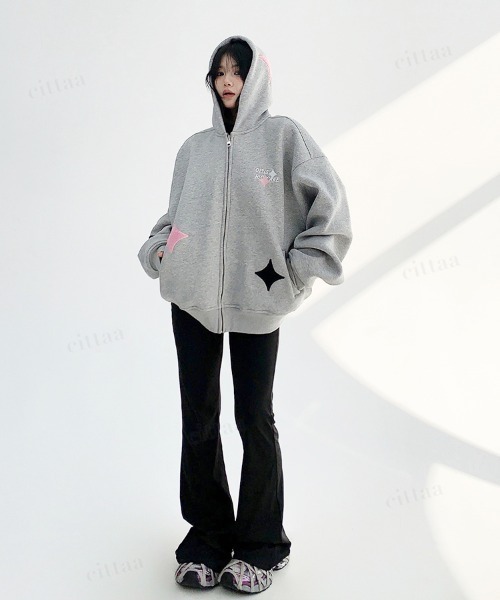 Dalfwin（ダールフィン） パーカー 韓国ファッション OISISダイヤ刺繍