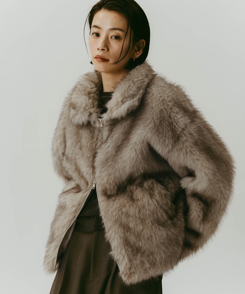 andme（アンドミー） コート アウター ミックスファージャケット