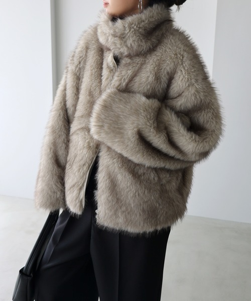 andme（アンドミー） コート アウター ミックスファージャケット