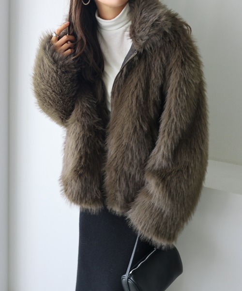 andme（アンドミー） コート アウター ミックスファージャケット