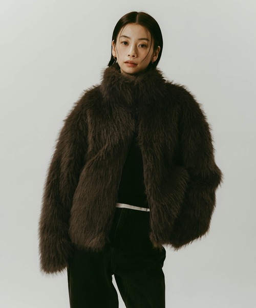 andme（アンドミー） コート アウター ミックスファージャケット