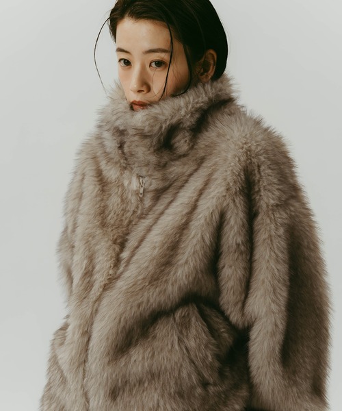 andme（アンドミー） コート アウター ミックスファージャケット