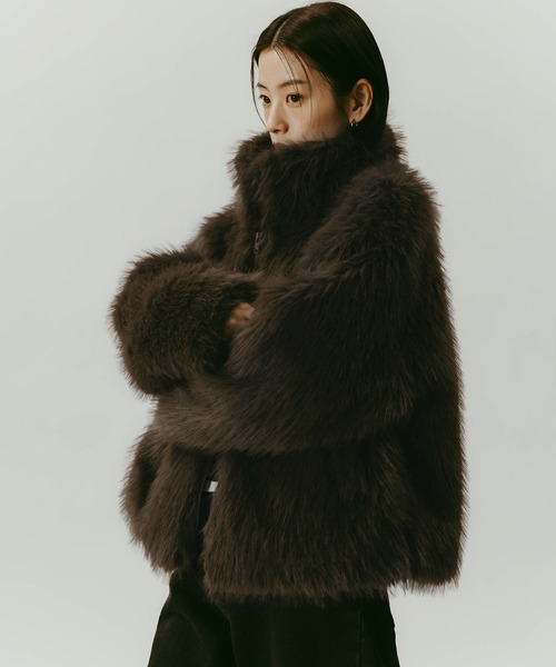 andme（アンドミー） コート アウター ミックスファージャケット