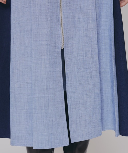 スカート REDYAZEL REDYAZEL スカート フロントジップバイカラーミディスカート