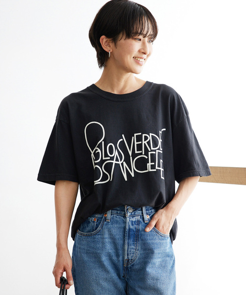 「THE DAY ON THE BEACH」 半袖Tシャツ FREE ブラックミックス レディース_画像5
