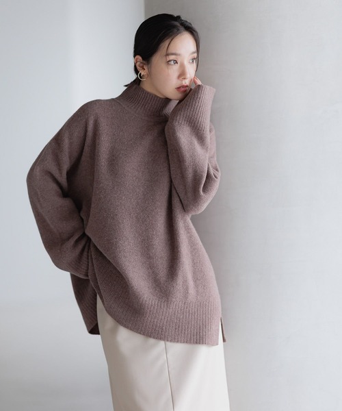 Andemiu（アンデミュウ） ニット セーター アクアハイネックミドル