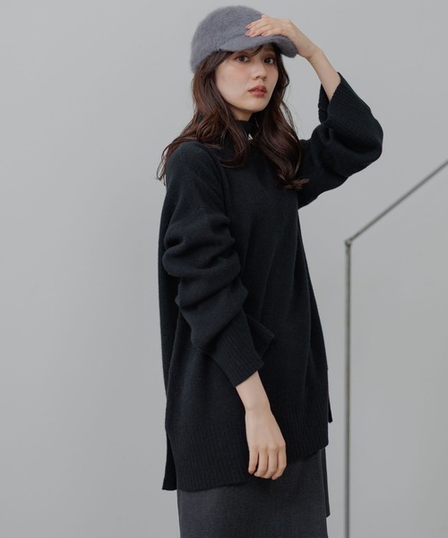 Andemiu（アンデミュウ） ニット セーター アクアハイネックミドル