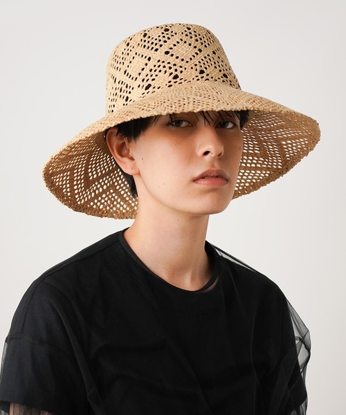 「La Maison de Lyllis」 ストローハット 57cm ベージュ レディース_画像3