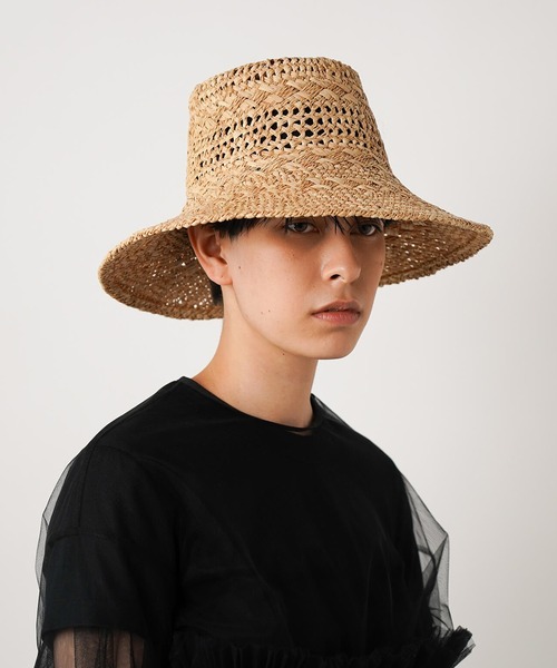 「La Maison de Lyllis」 ストローハット 57cm ベージュ レディース_画像5