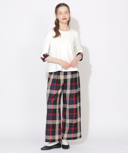 CB CRESTBRIDGE tシャツ 「Quiet checkシリーズ」2WAYテディファー