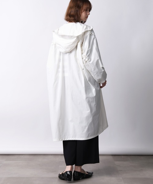 PICCIN PERLA パーカー ウォータープルーフフリルロングパーカー