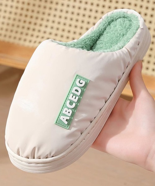 DAY CLOSET スリッパ メンズ レディース バイカラー配色ワンポイント