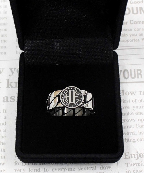 HUF REGIONAL CUBAN LINK RING リング　サイズ7 HUF - HUF REGIONAL CUBAN LINK RINGリング ゴールド 7の通販 by HAPPY