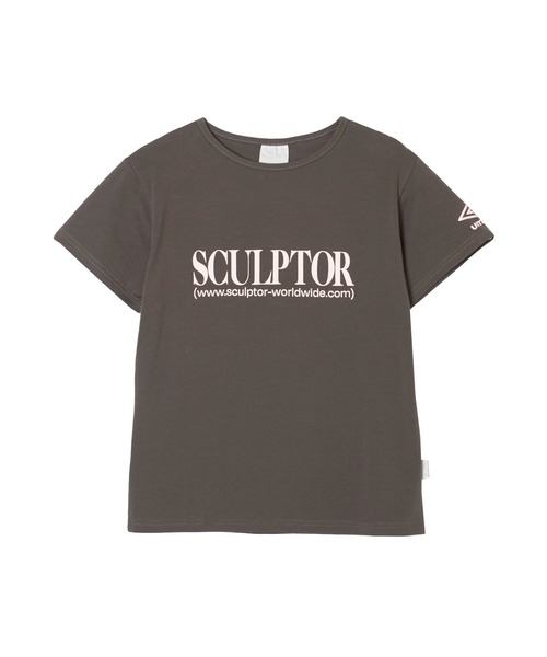 「SCULPTOR」 半袖Tシャツ MEDIUM チャコールグレー レディース_画像4