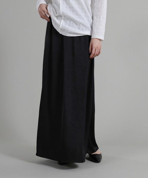 select MOCA Et ロング スカート 「Et」Satin Washer Narrow Skirt