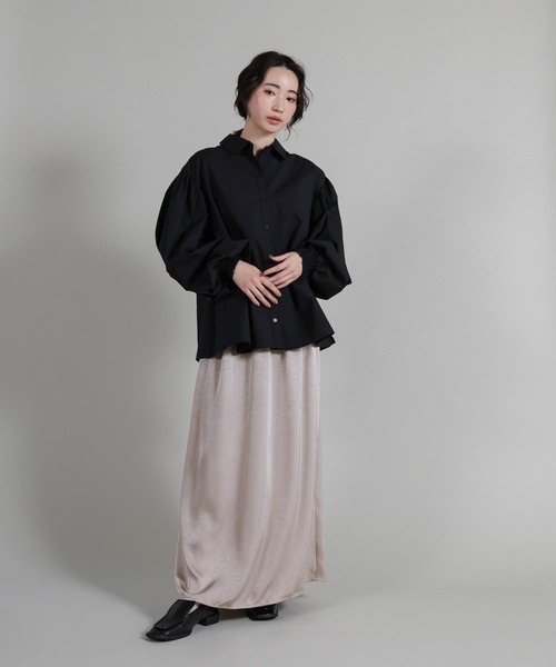 select MOCA Et ロング スカート 「Et」Satin Washer Narrow Skirt