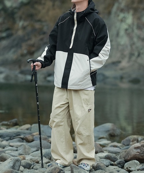 キ*ツ様 新品 ALOUND DOT NYLON JACKET L ナイロンジャ aimoha（アイモハ） ナイロンジャケット ドルマンナイロンシェル