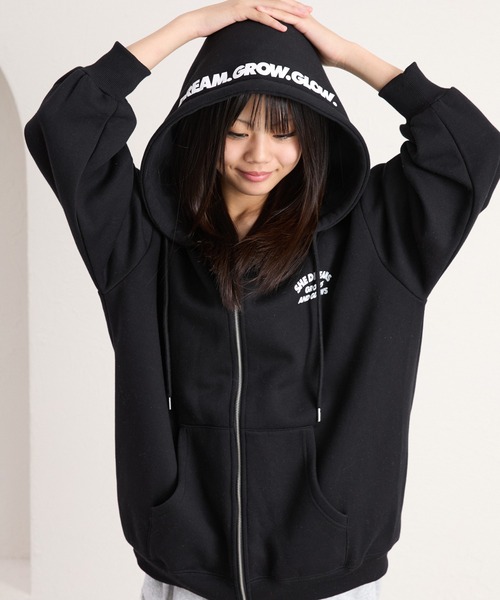 shrita（シュリータ） パーカー ビッグジップ裏起毛スウェットパーカー