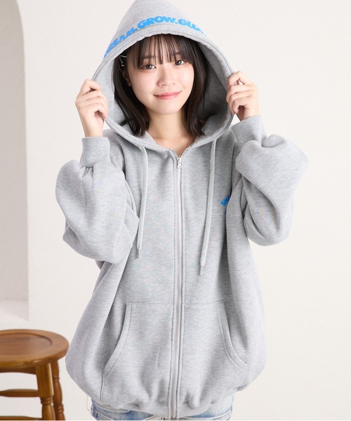 shrita（シュリータ） パーカー ビッグジップ裏起毛スウェットパーカー