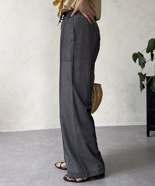 「Chez toi」 イージーパンツ FREE ブルー レディース_画像4