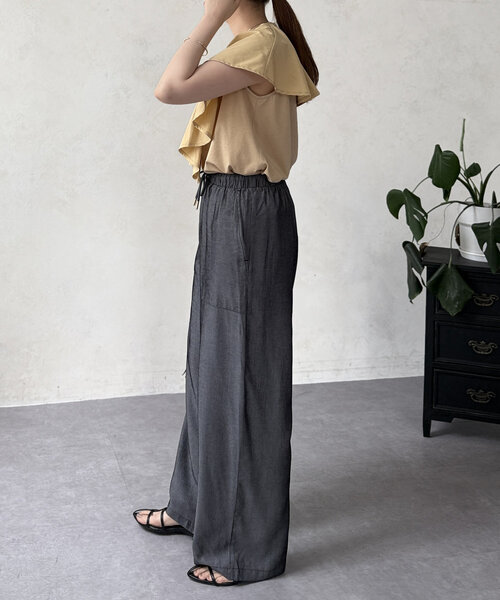 「Chez toi」 イージーパンツ FREE ブルー レディース_画像8