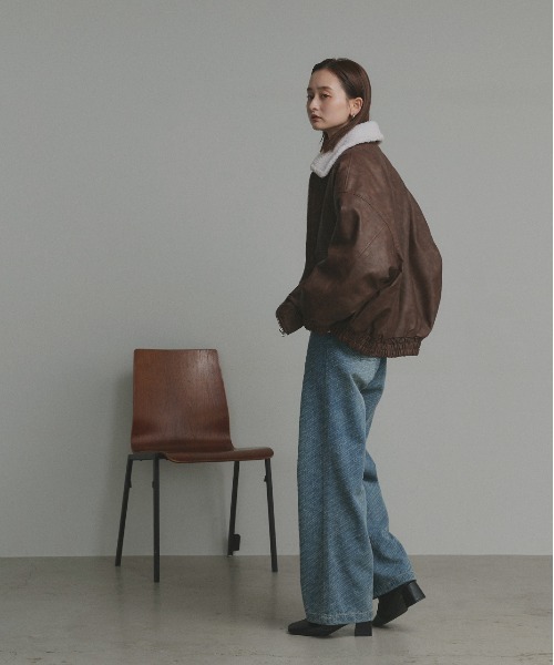 ad thie（アドティエ） ブルゾン アウター ヴィンテージライク ボア