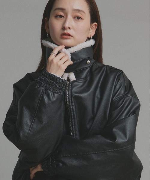 ad thie（アドティエ） ブルゾン アウター ヴィンテージライク ボア