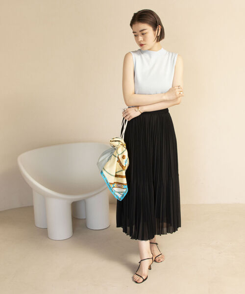 「NOLLEY'S Sophi」 プリーツスカート 38 オフホワイト レディース_画像2