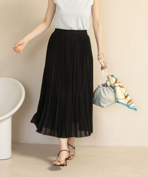 「NOLLEY'S Sophi」 プリーツスカート 38 オフホワイト レディース_画像5