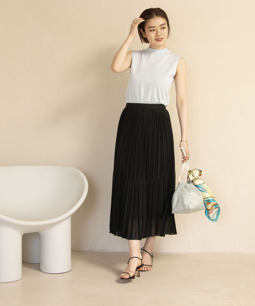 「NOLLEY'S Sophi」 プリーツスカート 38 オフホワイト レディース_画像9