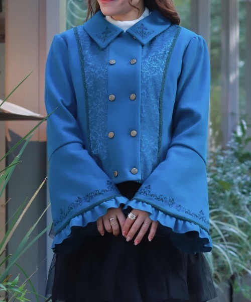 axes femme（アクシーズ ファム） ピーコート pコート 刺繍入ジャ