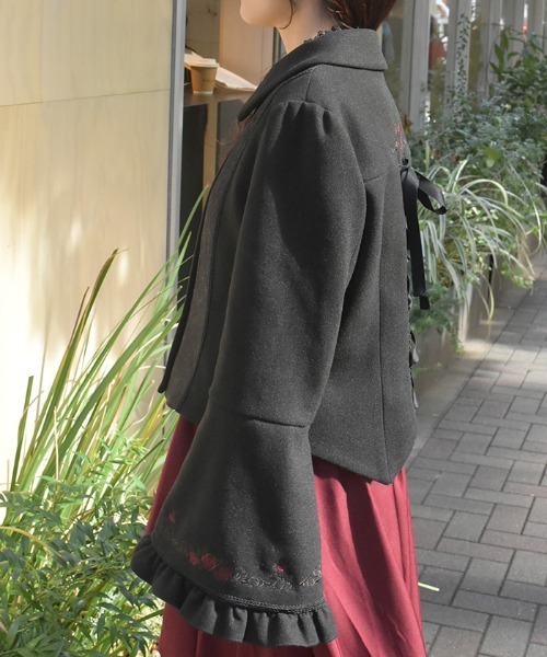 axes femme（アクシーズ ファム） ピーコート pコート 刺繍入ジャ