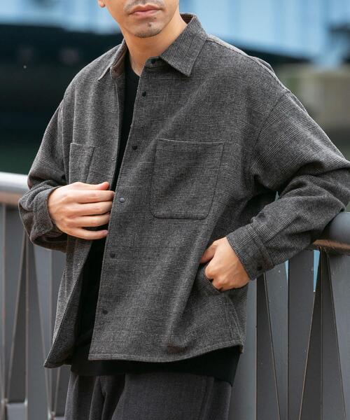 URBAN RESEARCH ROSSO MEN ブルゾン アウター ウールライクCPOシャツ