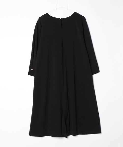 「INCEDE」 7分袖ワンピース 4L ブラック レディース_画像2