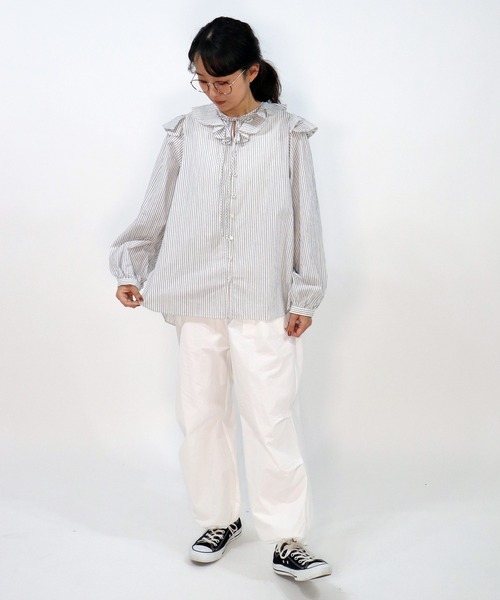 「haupia」 長袖ブラウス MEDIUM ピンク レディース_画像4