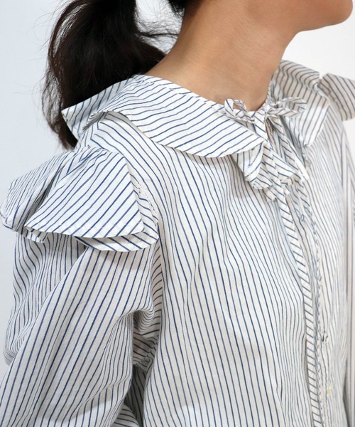 「haupia」 長袖ブラウス MEDIUM ピンク レディース_画像7